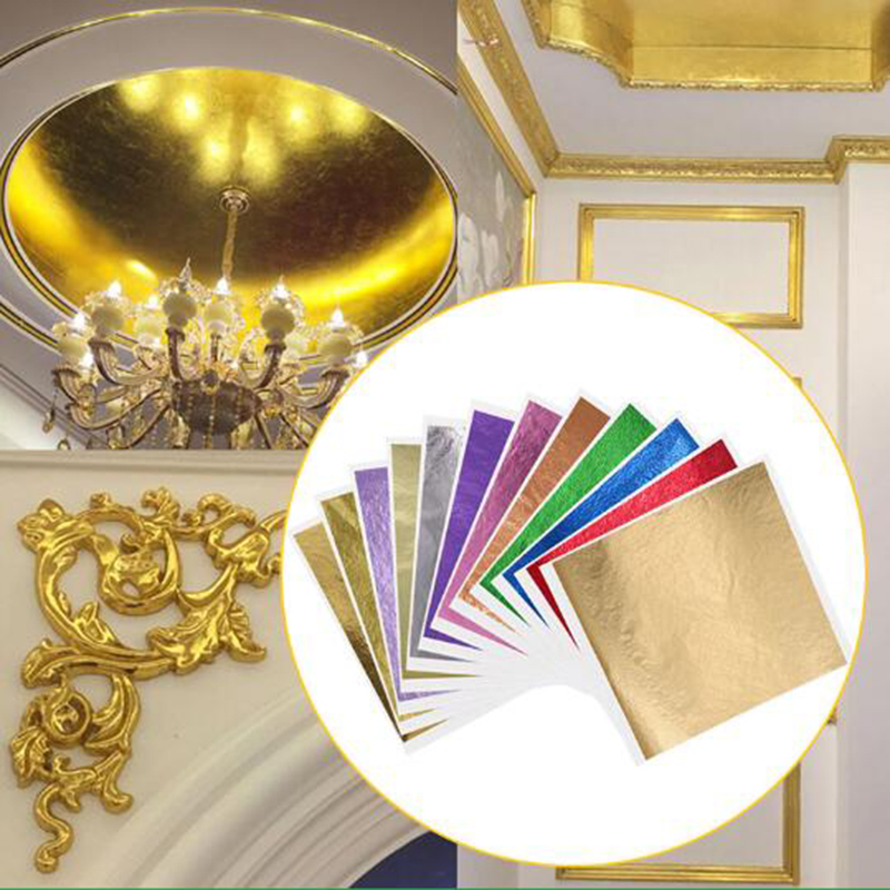 Art Craft Halloween - 1000pcs/pack 13cm Leaf Sheets Gold Leaf