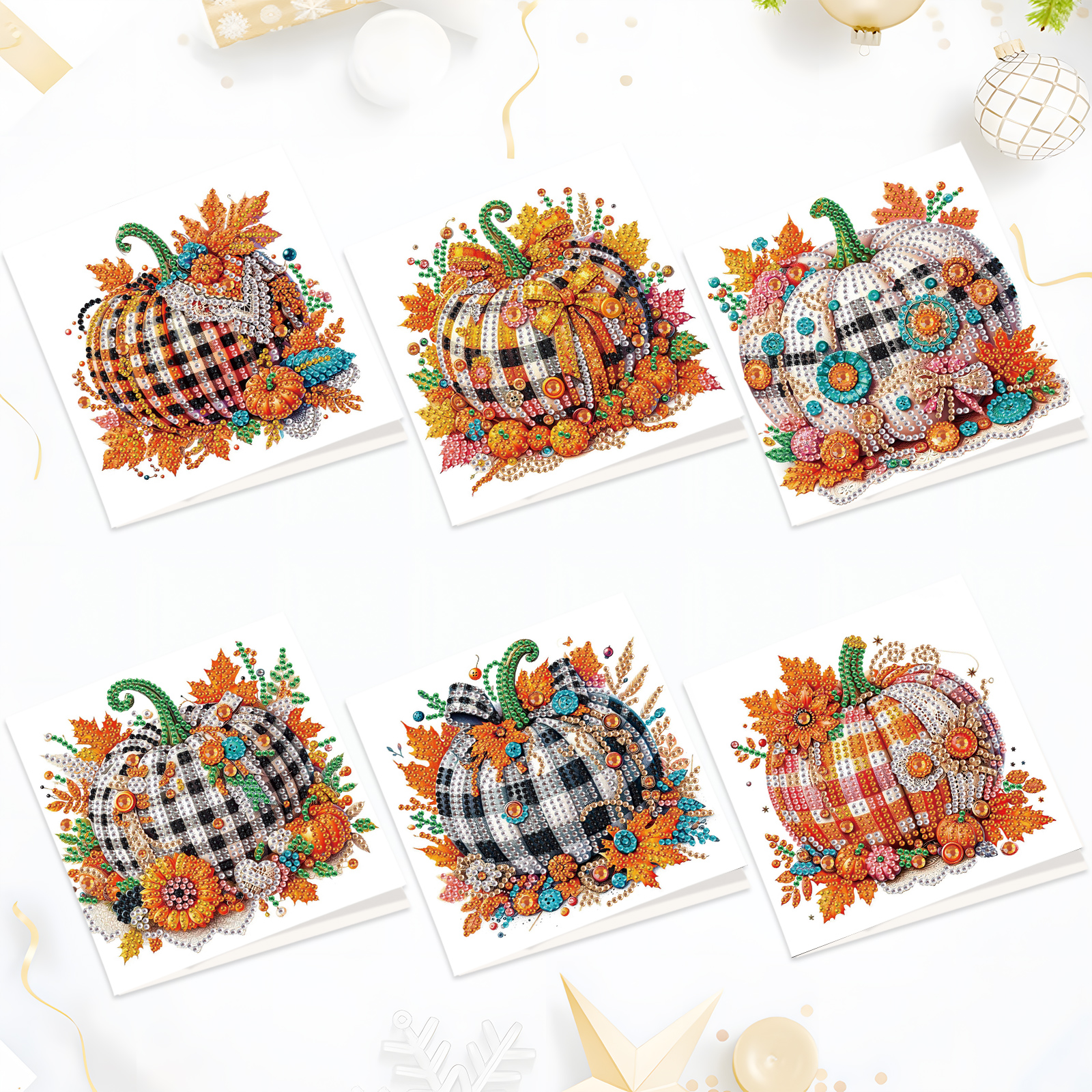 Art Craft Halloween - 6Pcs Diamond Painting Greeting Cards Kits,Halloween
