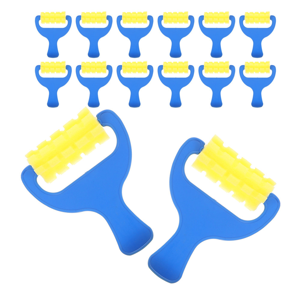 Art Craft For Toddlers - 16Pcs Kids Sponge Painting Roller Brush