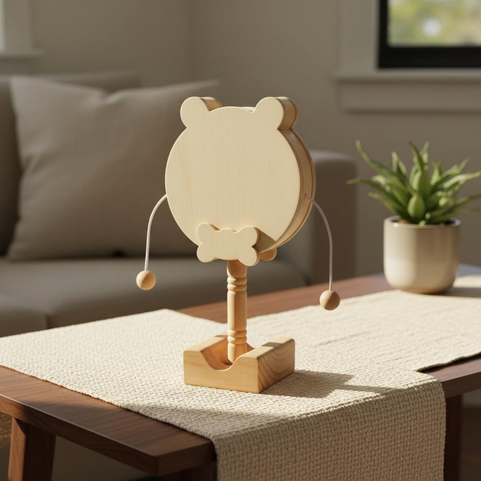 Art Craft Workshop - DIY Wooden Rattle Drum Material Unfinished