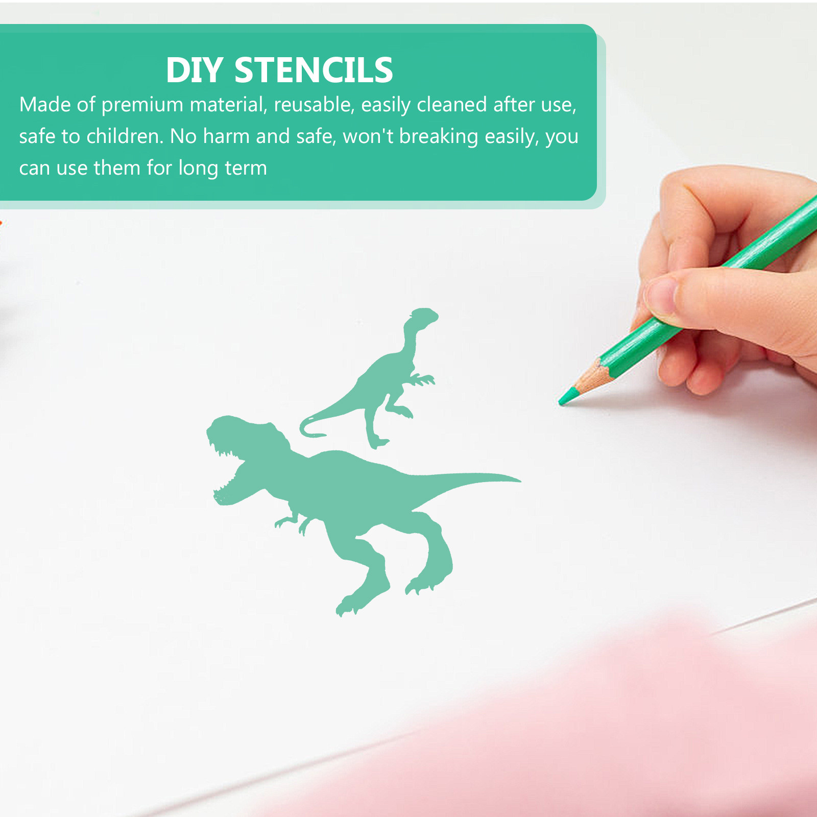 Art Craft Dinosaurs - 10Pcs Dinosaur Crafts Stencil Set Reusable