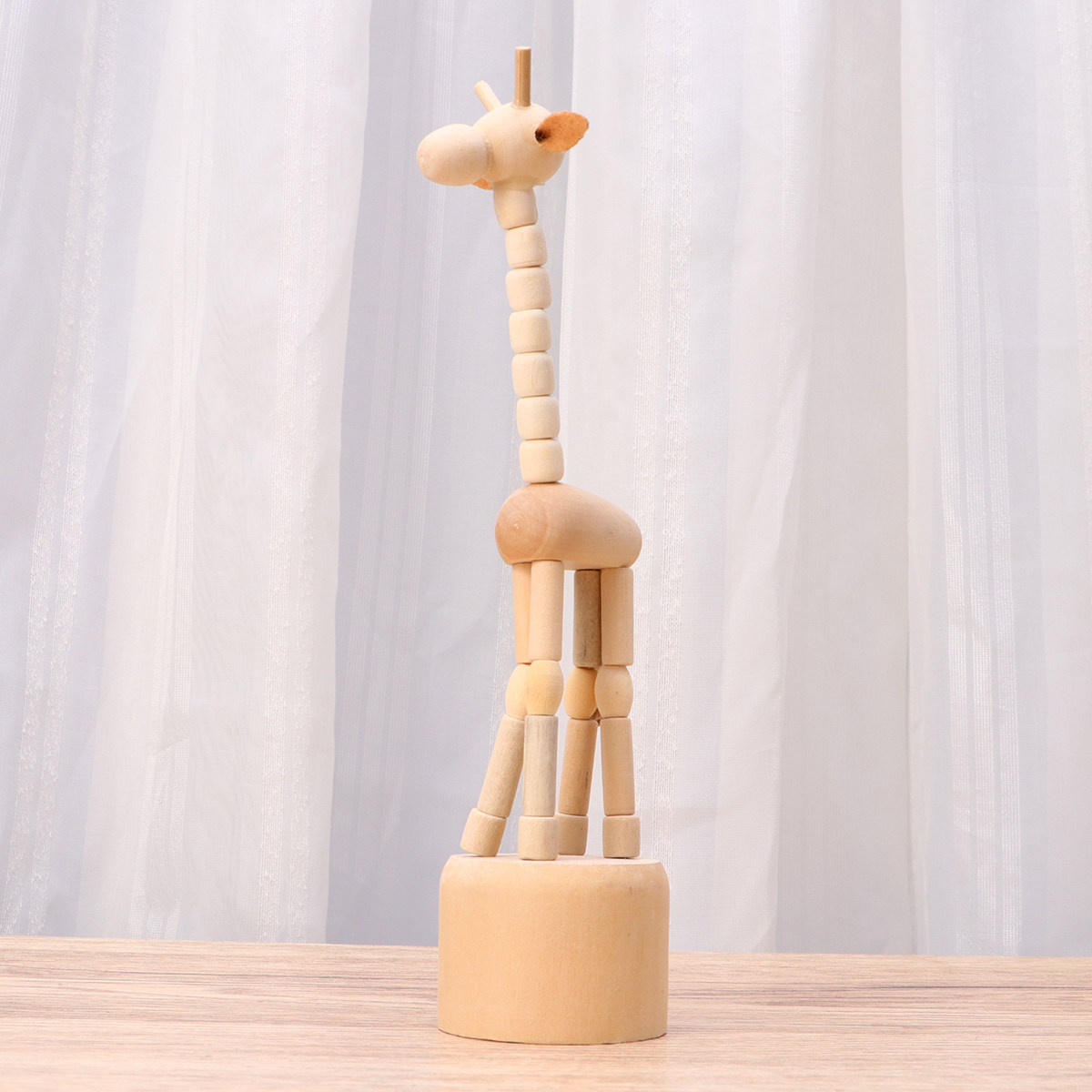 Art Craft Dinosaurs - 2Pcs Wooden Animal Giraffe Dinosaur Unfinished