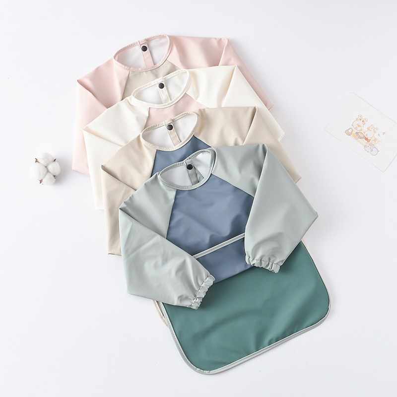 Kids Baby Long Sleeved PU Bibs – обзор и цена Art Craft Kindergarten