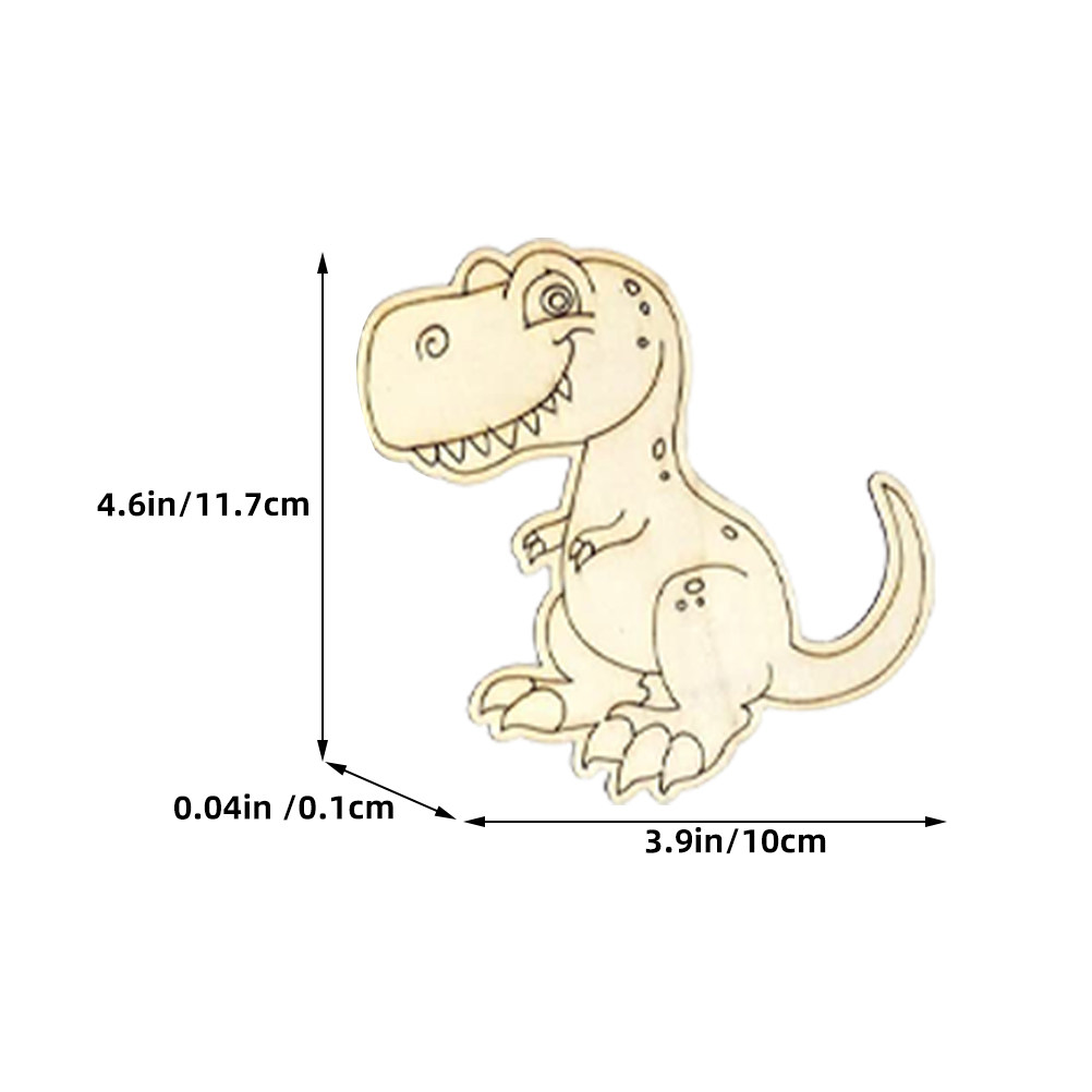 8Pcs Dinosaur Wood Pieces DIY  – обзор и цена Art Craft Dinosaurs