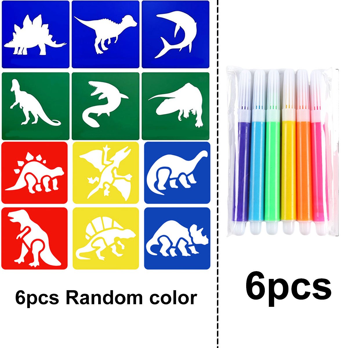 6Pcs Dinosaur Painting Stencil – обзор и цена Art Craft Dinosaurs