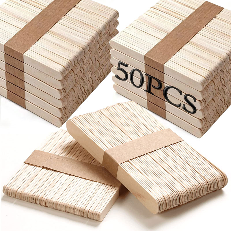 50PCS Popsicle Sticks Natural  – обзор и цена Art Craft Ice Cream