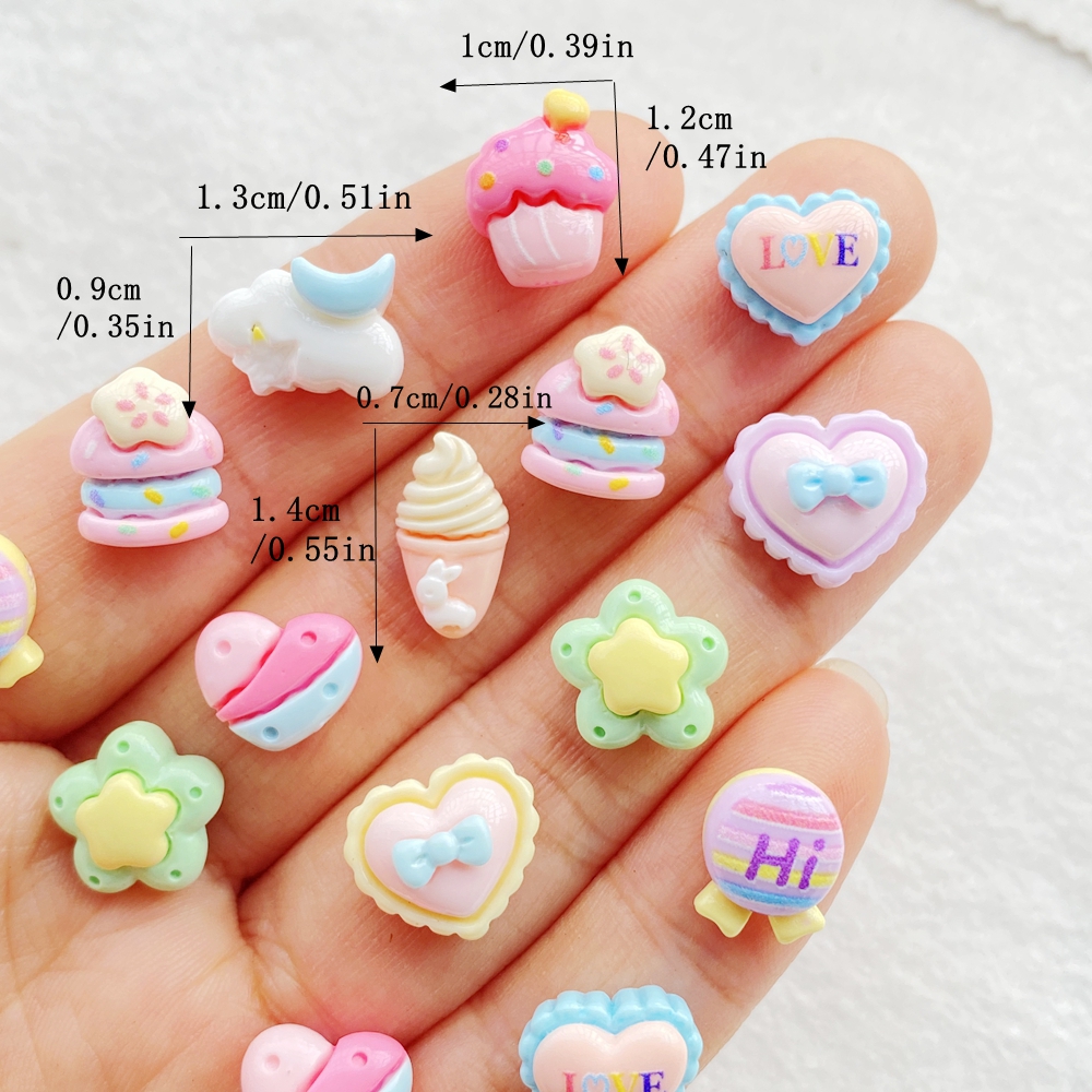 30pcs Resin Colorful 3D Cute S – обзор и цена Art Craft Ice Cream