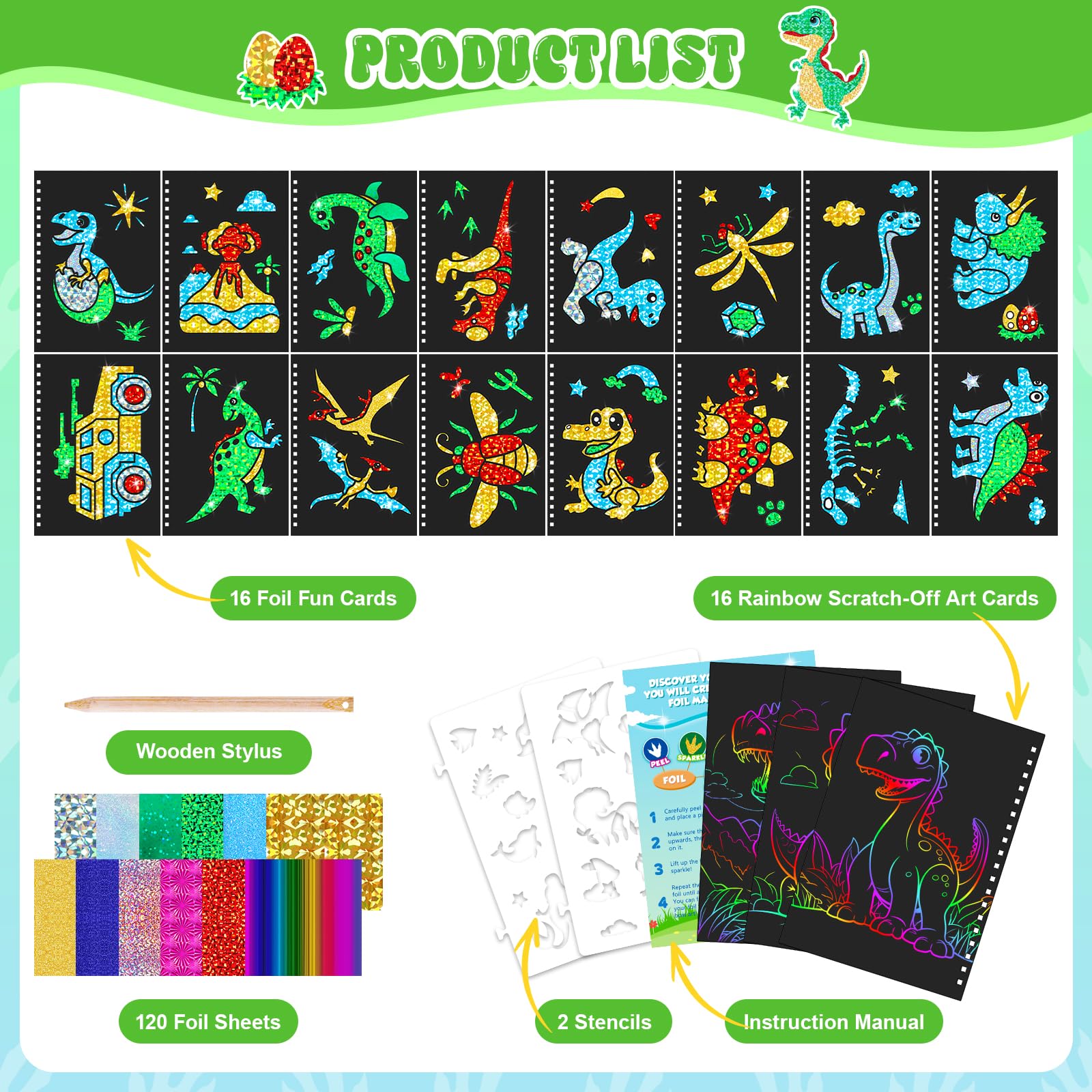 Dinosaur Scratch Art Book for  – обзор и цена Art Craft Dinosaurs