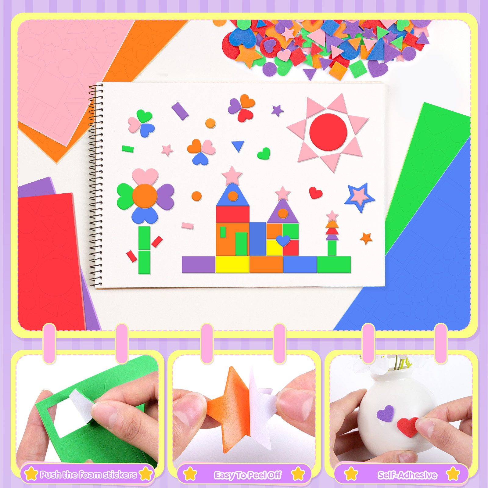 6/12/24 Sheets Non-Toxic EVA F – обзор и цена Art Craft For Toddlers