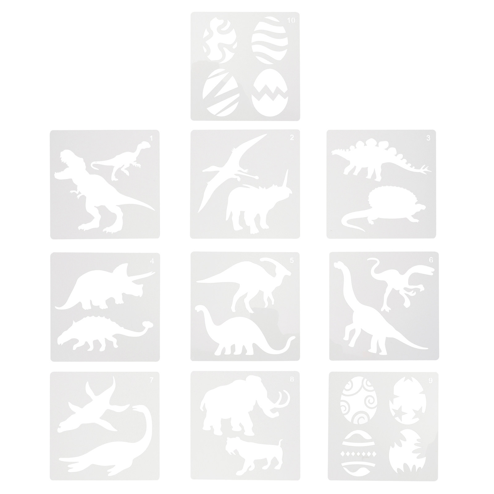 10Pcs Dinosaur Painting Templa – обзор и цена Art Craft Dinosaurs