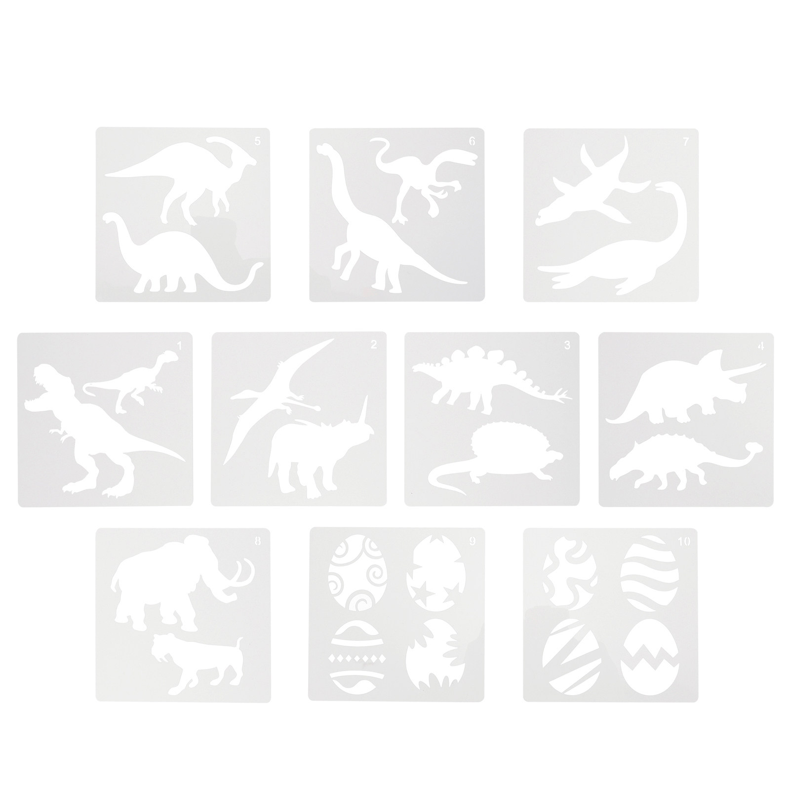 10Pcs Dinosaur Painting Templa – обзор и цена Art Craft Dinosaurs