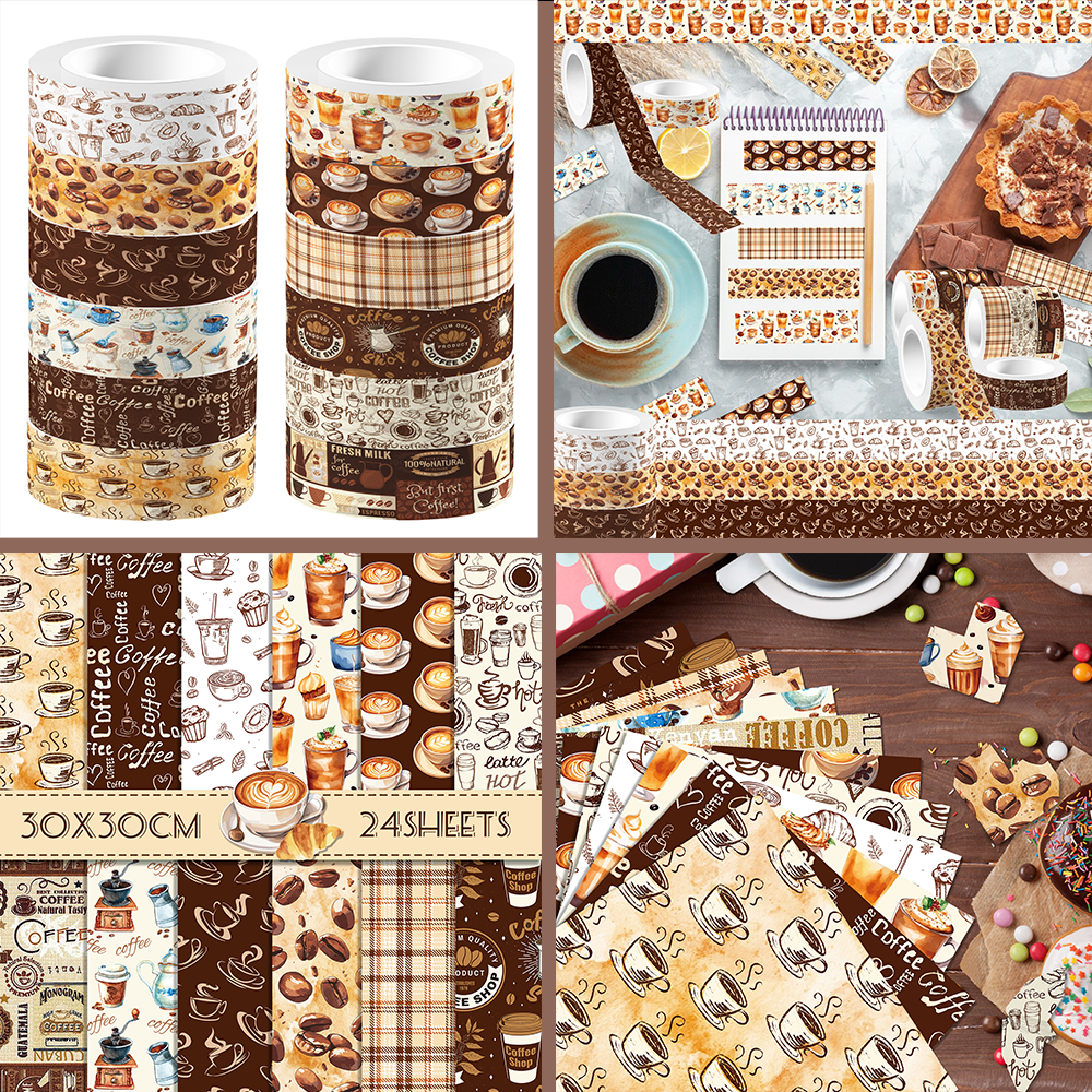 Vintage Coffee Pattern Washi T – обзор и цена Art Craft Halloween
