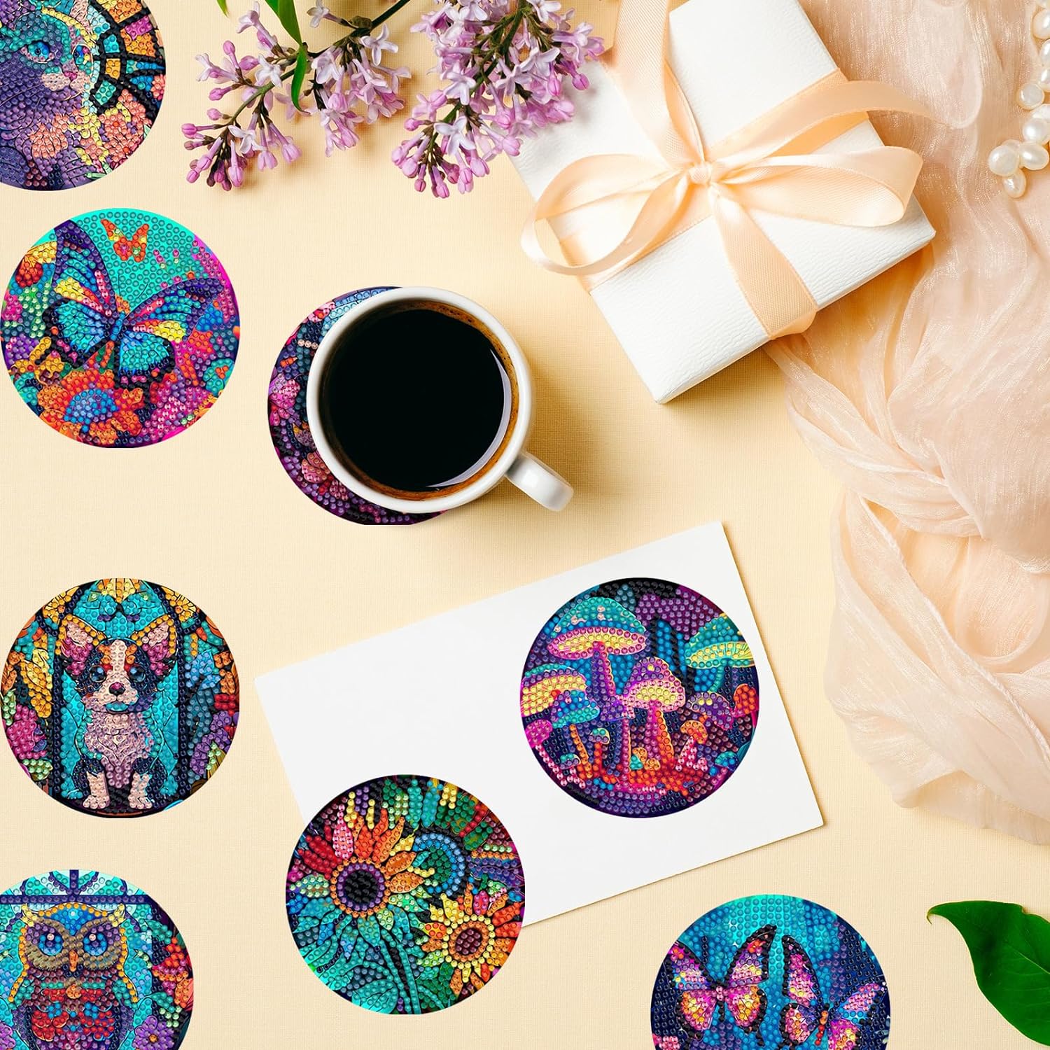 SDOYUNO 8pcs Diamond Art Coast – обзор и цена Art Craft Cup