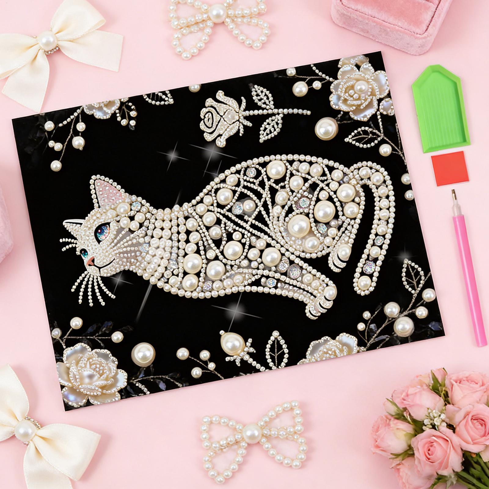 Cat Shape Pearl Painting Kits  – обзор и цена Art Craft Mother'S Day