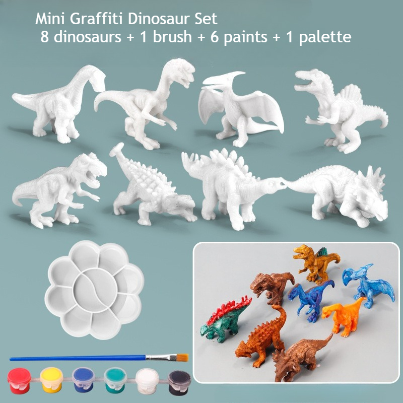 Paint Your Own Dinosaur Kit 8  – обзор и цена Art Craft Dinosaurs
