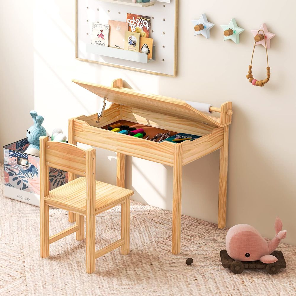 Kids Table and Chair Set, Flip – обзор и цена Art Craft Kindergarten
