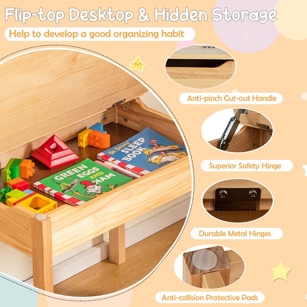 Kids Table and Chair Set, Flip – обзор и цена Art Craft Kindergarten
