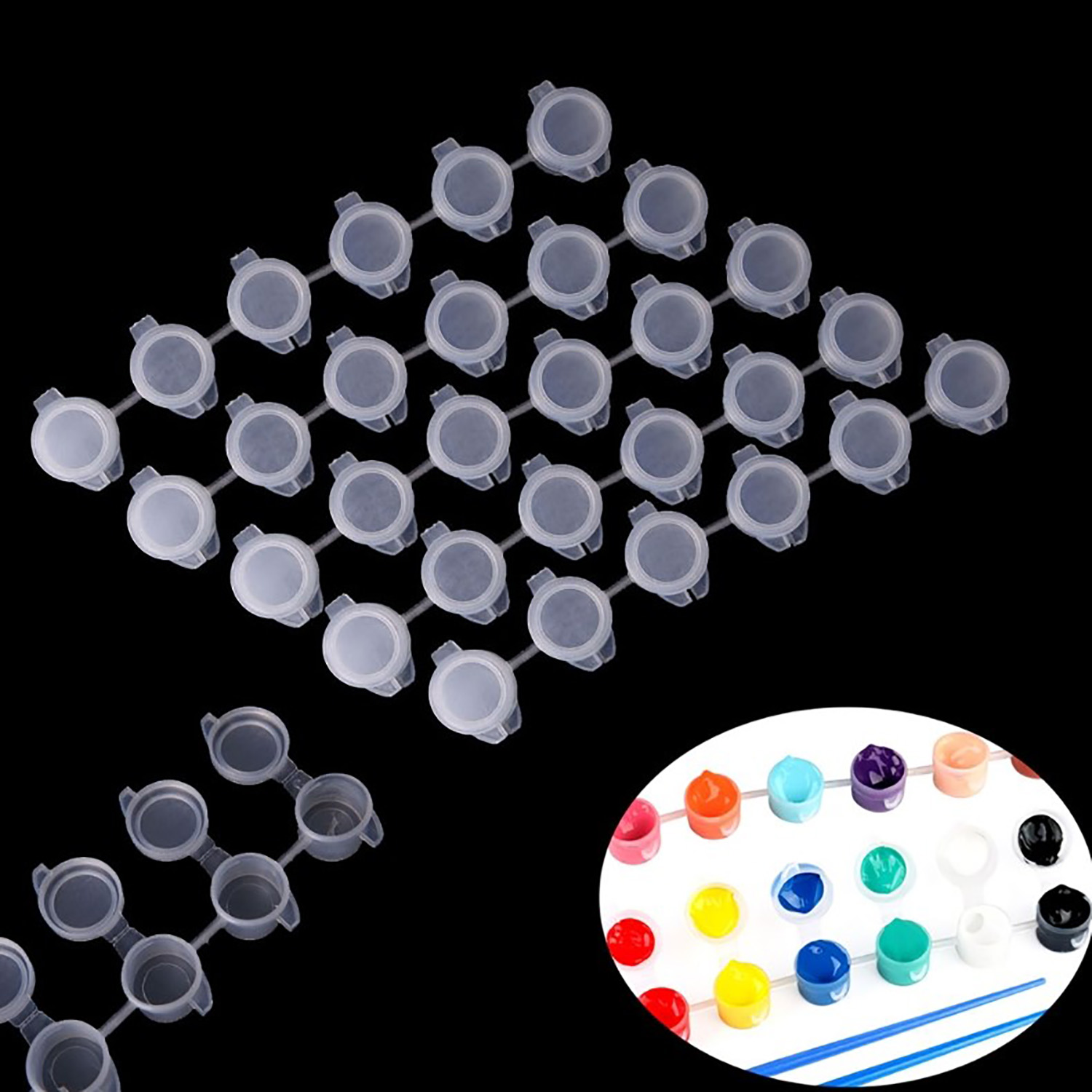 10strips 60pots Empty Paint St – обзор и цена Art Craft Cup