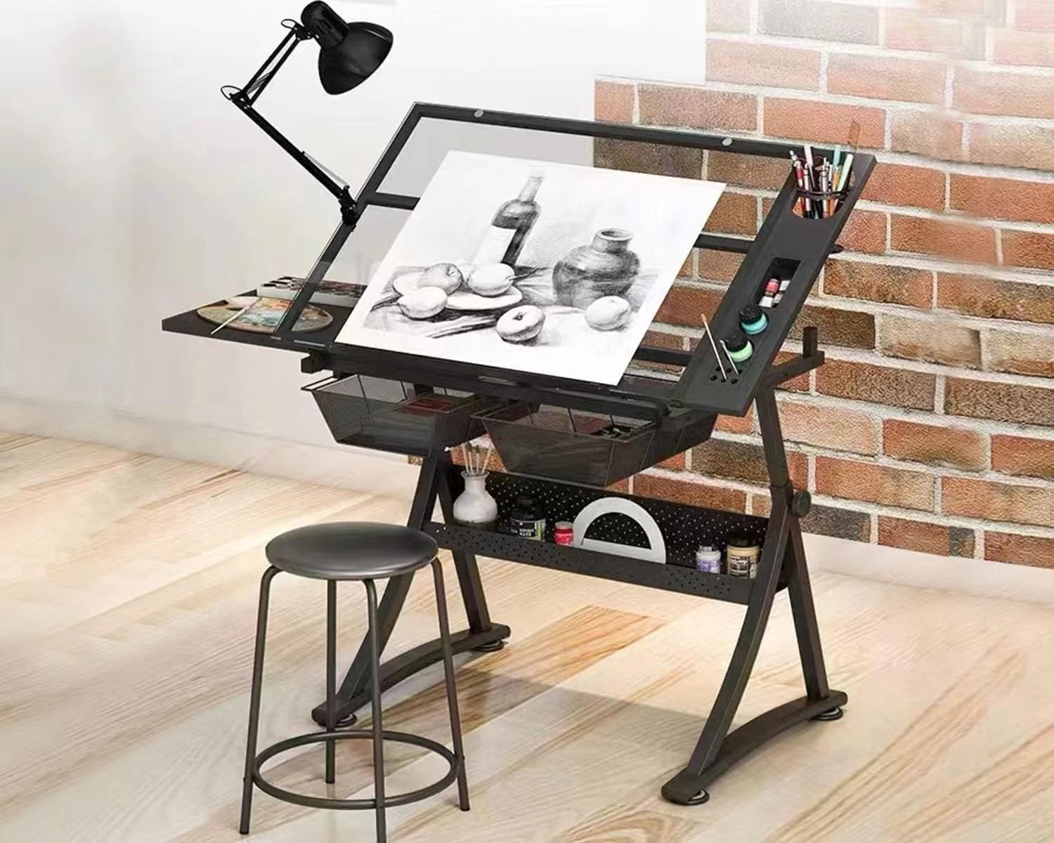 Glass Drafting Table Art Desk  – обзор и цена Art And Craft Studio