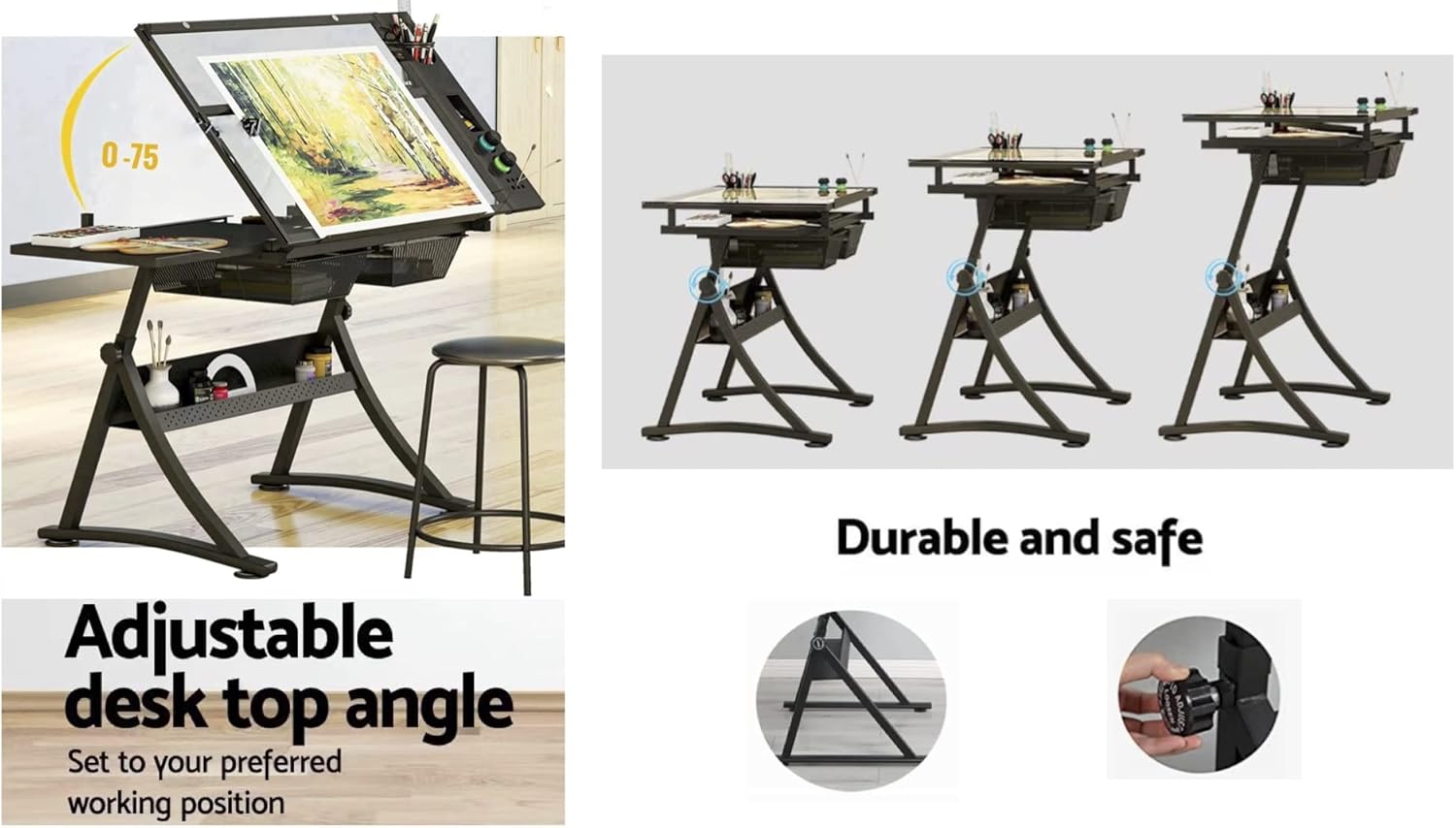 Glass Drafting Table Art Desk  – обзор и цена Art And Craft Studio