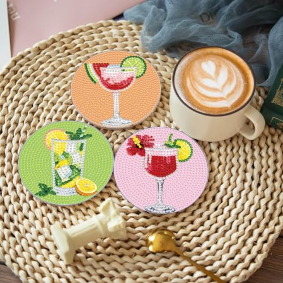 8 PCS Diamond Art Coasters Kit – обзор и цена Art Craft Cup