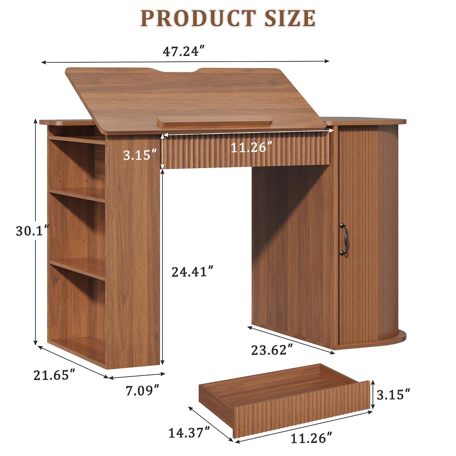 Drafting Table with Storage Ca – обзор и цена Art Craft And