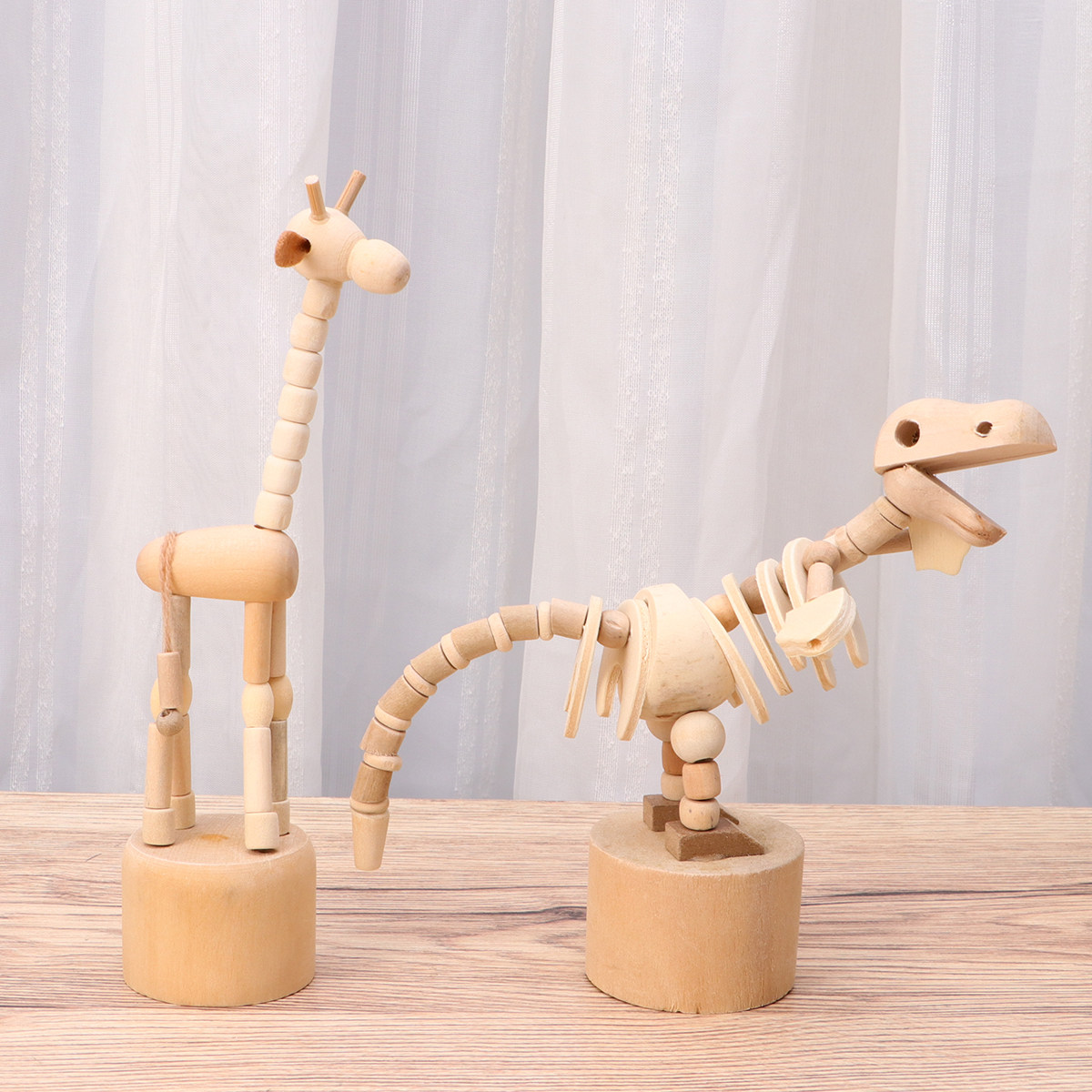 2Pcs Wooden Animal Giraffe Din – обзор и цена Art Craft Dinosaurs