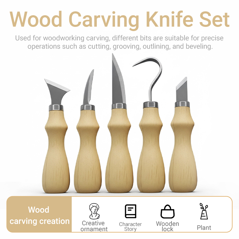 5pc Wood Carving Tools Set Oak – обзор и цена Art And Craft Nature