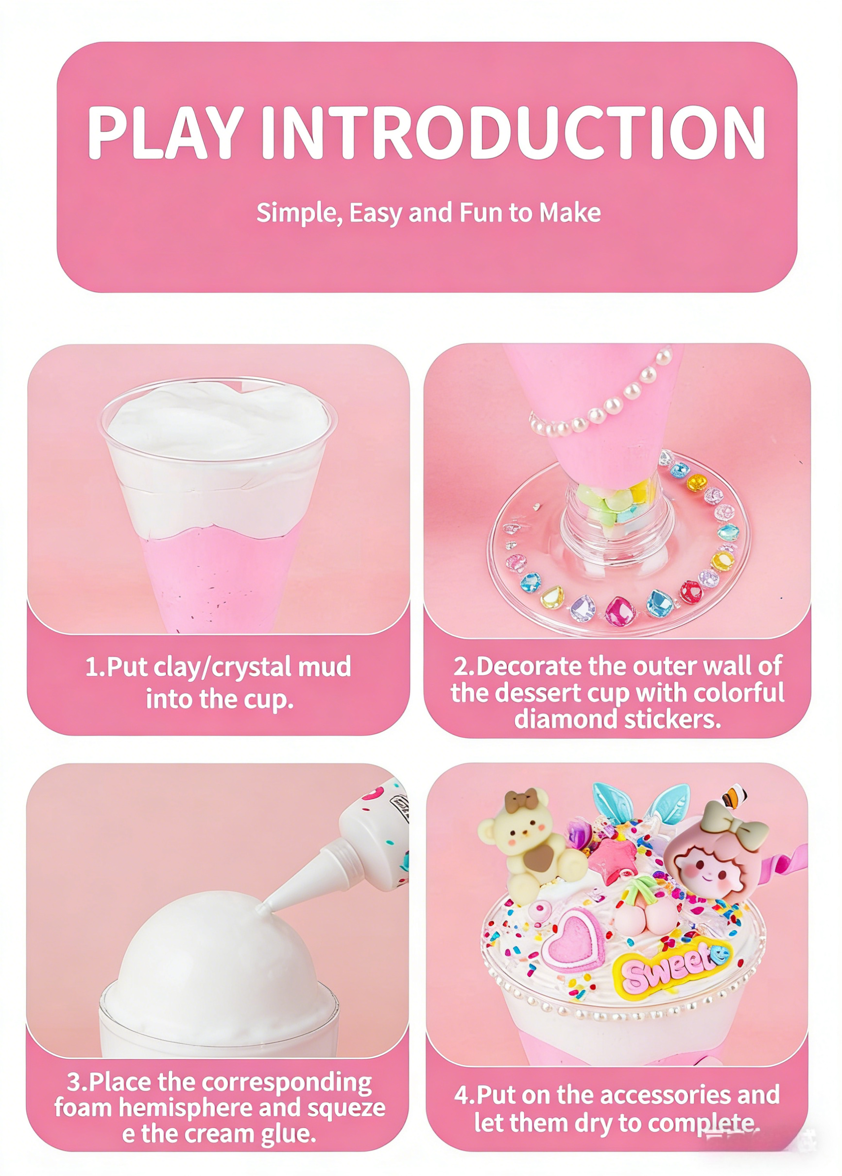 DIY Cream Glue Ice Cream Cup K – обзор и цена Art Craft Cup