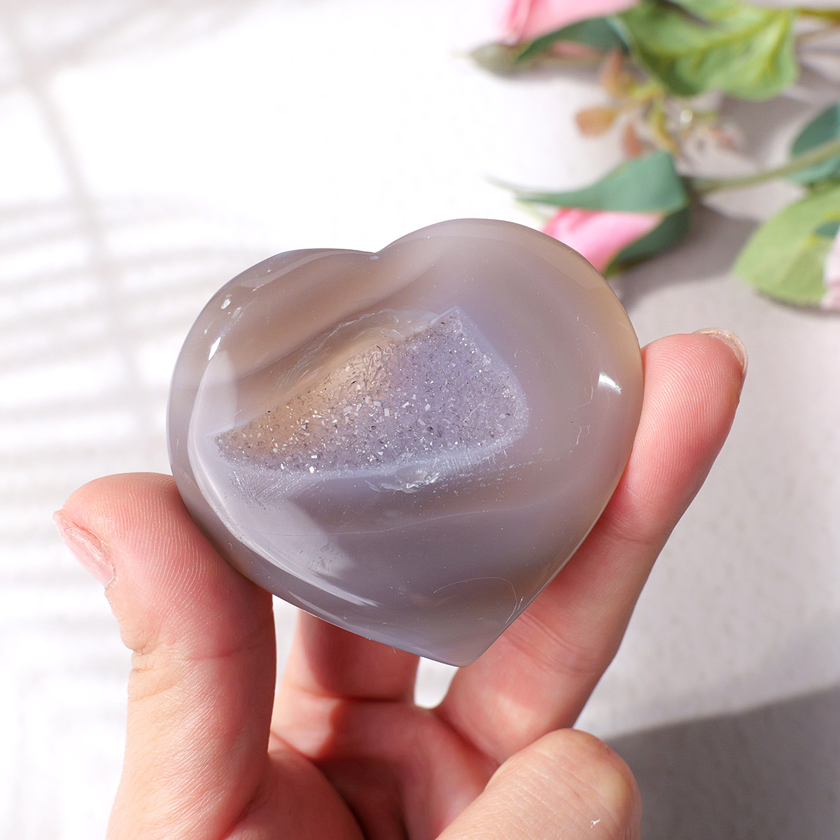 1PC Natural Agate Love Heart S – обзор и цена Art Craft Mother'S Day