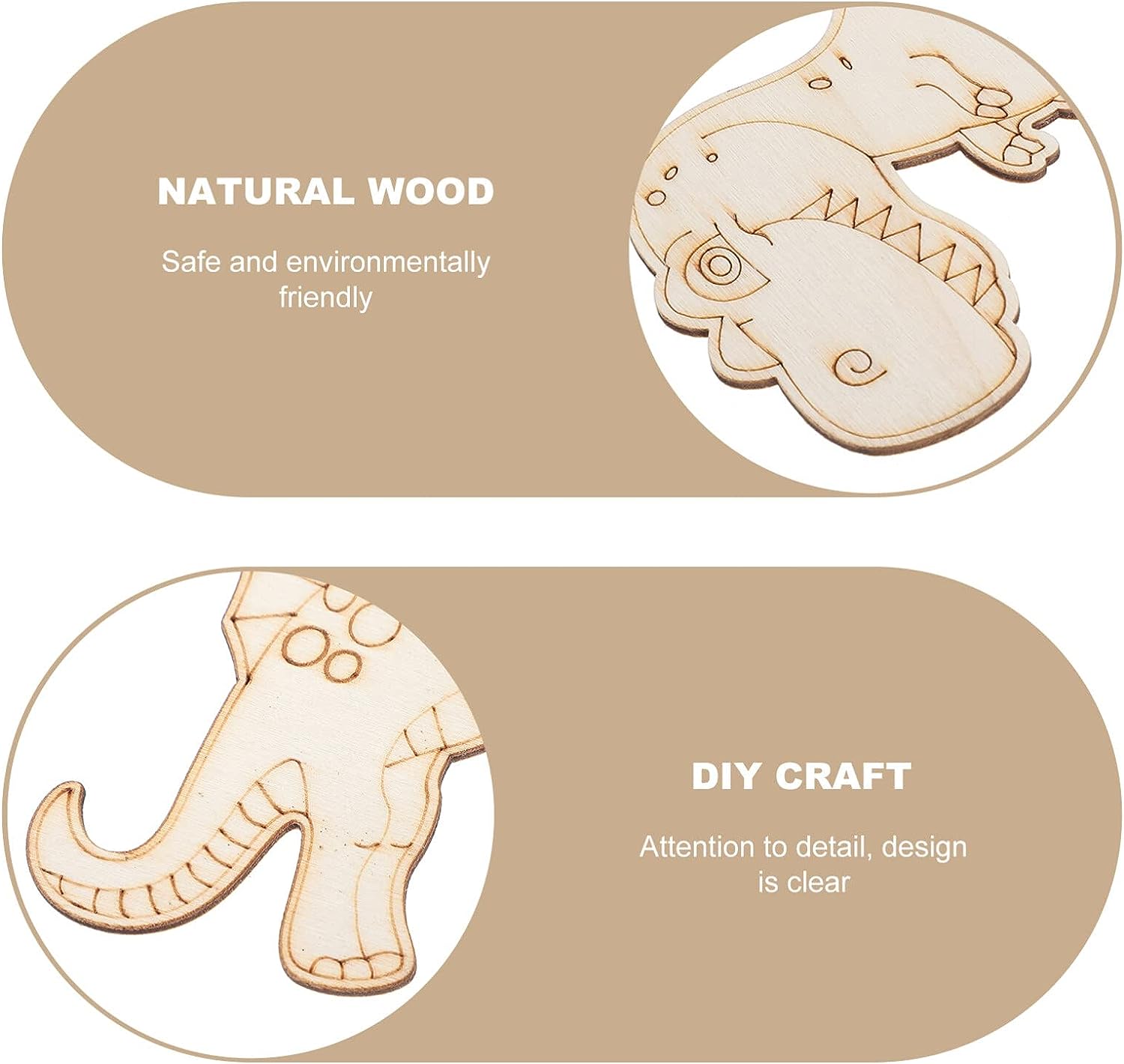8/24 Pieces Unfinished Wooden  – обзор и цена Art Craft Dinosaurs