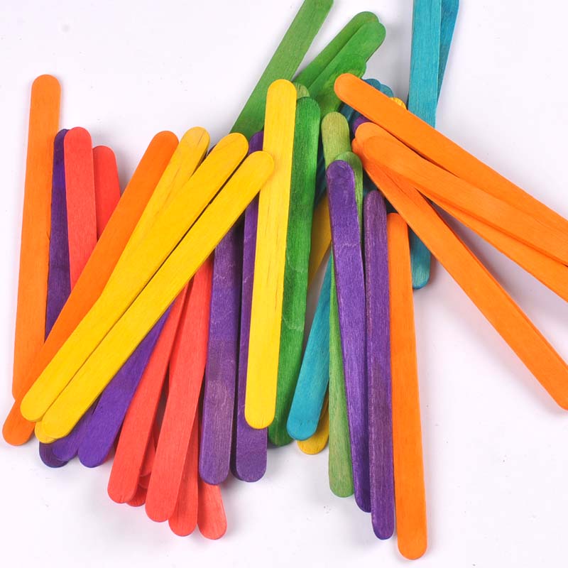 50Pcs/Lot Natural Wood & Color – обзор и цена Art Craft Ice Cream